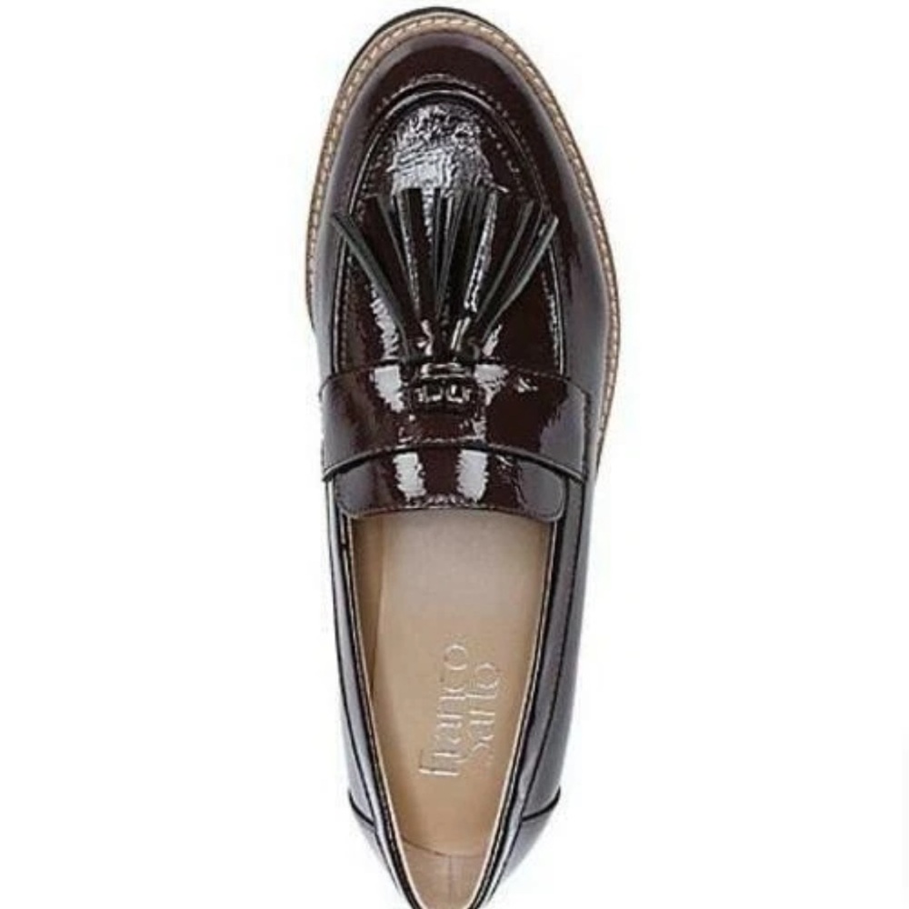 Franco Sarto Women's Tassel Loafers in Rich Burgundy/Brown-Sz 8 - Picture 4 of 13